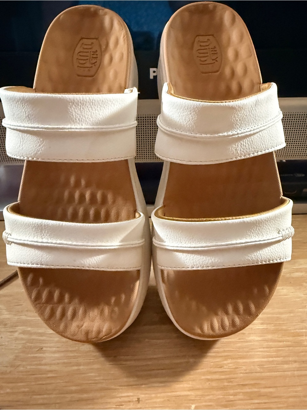 Hey Dude Women's White Austin Double-Strap Sandals size 9. listed as ivory - Picture 2 of 8